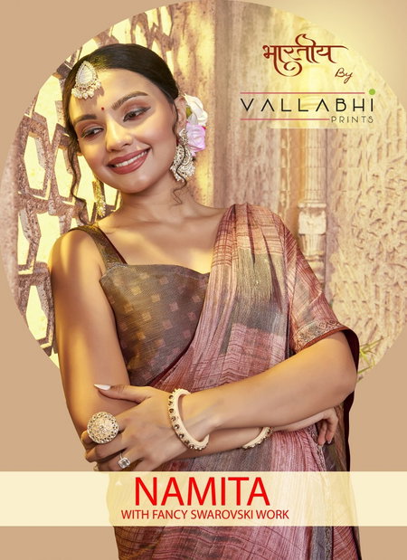 Namita By Vallabhi Swarovski Work Brasso Designer Sarees Exporters In India 